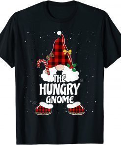 Hungry Gnome Buffalo Plaid Matching Family Christmas Pajama Gift Shirts