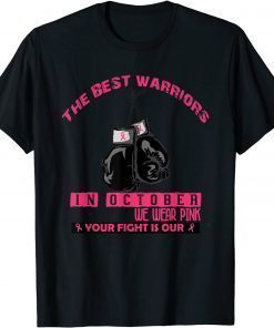 2021 October breast cancer awareness warrior gloves pink ribbon T-Shirt