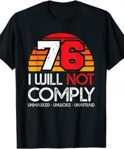 T-Shirt Not Comply 2021 Defiant Patriot Conservative Medical Freedom