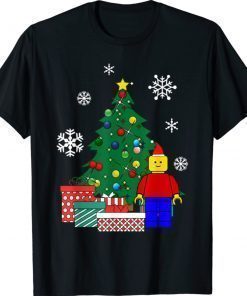 Lego Man Around The Christmas Tree Shirt