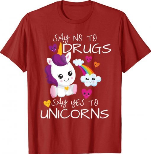 Red Ribbon Week Say No Say Yes To Unicorns Shirt