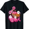 In October We Wear Pink Ghosts and Pumpkins For Breast Cancer Shirt