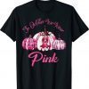 In October We Wear Pink Breast Cancer Awareness Pumpkin Shirt