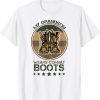 My Grandson Wears Combat Boots Proud Military Retro Grandpa Shirt