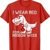 In October We Wear Red Ribbon Squad Week Awareness Shirt