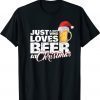 Christmas Drinking Just a Boy Who Loves Beer At X-Mas Santas Shirt