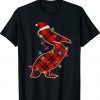 Xmas Pajama Red Plaid Christmas Lights Pelican Animals Shirt