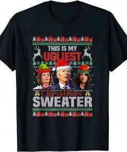 This Is My Ugliest Christmas Sweater Anti Biden Funny X-mas Classic T-Shirt