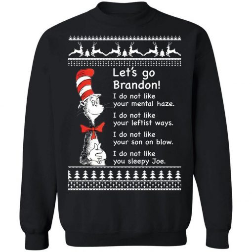 2021 Dr Seuss Let’s go Brandon Christmas Sweater T-Shirt