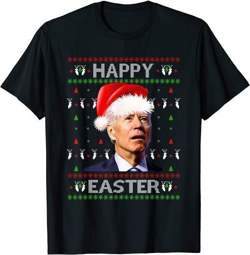 T-Shirt Anti Biden Happy Easter Ugly Christmas Sweater Xmas