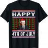 Happy 4th of July Ugly Christmas Santa Joe Biden Gift T-Shirt