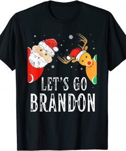 2022 Let's Go Branson Brandon Christmas Santa Reindeer Gift TShirt
