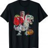 Official Santa Trump Riding Dinosaur T rex Christmas Boys Men Xmas Tee Shirts