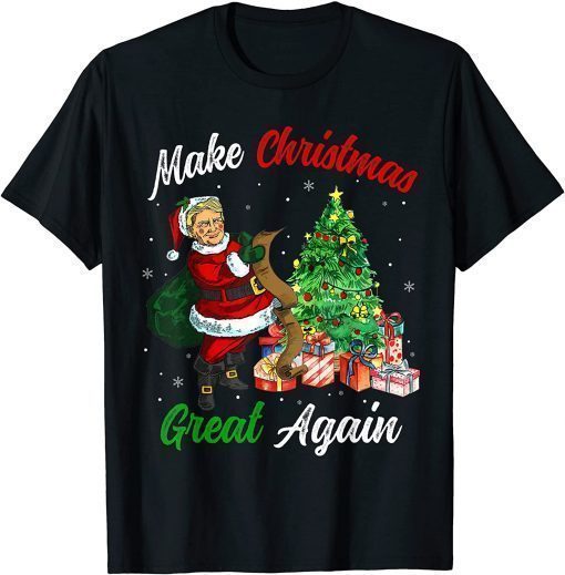 Make Christmas Great Again Funny Trump Ugly Christmas Men Tee Shirts