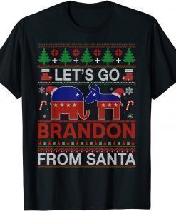 Let's Go Brandon 2024 Meme Biden Ugly Christmas Sweater TShirt