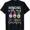 Hanging With My 1st Grade Gnomies Christmas Teacher School Unisex T-Shirt
