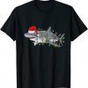 Santa Shark Christmas Lights Funny Boys Sharkmas Ugly Xmas 2021 T-Shirt