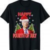 Santa Joe Biden Happy 4th of July Funny Merry Christmas 2021 T-Shirt