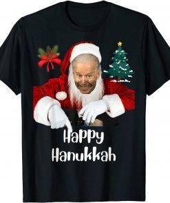 Santa Joe Biden Happy Hanukkah Christmas Gift Tee Shirts