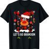 2021 Lets Go Biden Brandon Buffalo Red Plaid Reindeer Christmas T-Shirt