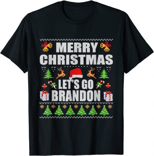 Merry Christmas Let's go Brandon, Lets Go Brandon Xmas Official T-Shirt