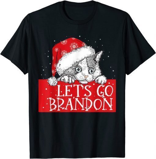 Classic Let's Go Branson Brandon Cat Christmas Pajamas Kitten Xmas TShirt