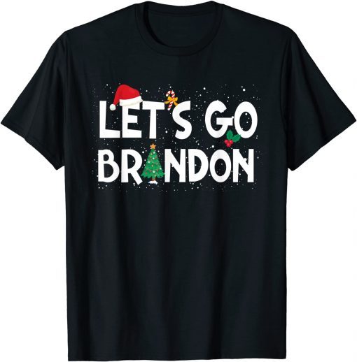 T-Shirt Let's Go Brandon Anti Joe Biden Chant Joke Funny Christmas