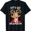 Reindeer Joe Biden Let's Go Branson Brandon Christmas Chant Gift T-Shirt