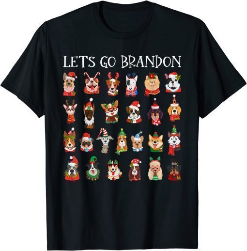 T-Shirt Let's Go Braden Brandon Conservative Dog Christmas Pajamas