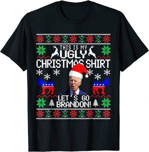 Classic Let's Go Brandon Ugly Christmas Sweater Biden TShirt