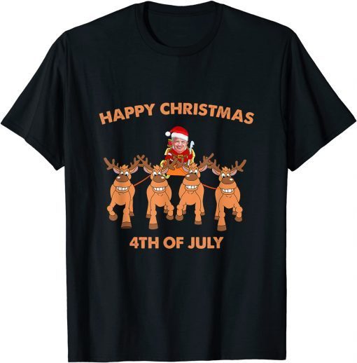 Happy 4th of July Funny Christmas Joe Biden Pajama Funny T-Shirt