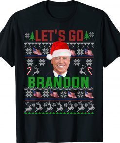 T-Shirt Let's Go Brandon Ugly Christmas Anti Biden Pro America Gift 2021