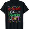 2022 My Favorite Color Is Christmas Lights Family Funny Xmas Men T-Shirt