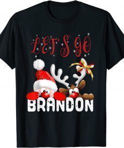 Classic Let’s Go Branson Brandon Christmas Lights Reindeer T-Shirt