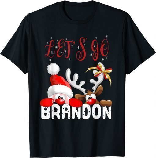 Classic Let’s Go Branson Brandon Christmas Lights Reindeer T-Shirt