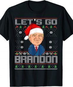 T-Shirt Let's Go Brandon Trump Ugly Christmas Sweater Gift