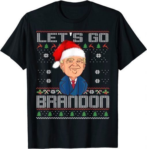 T-Shirt Let's Go Brandon Trump Ugly Christmas Sweater Gift