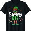 Official The Savage Elf Xmas Matching Christmas For Family T-Shirt