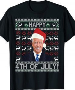 T-Shirt Santa Joe Biden Happy 4th of July Ugly Christmas