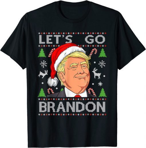 Classic Let's Go Brandon Trump Ugly Christmas Sweater 2021 T-Shirt