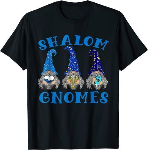 Funny Hanukkah Funny Jewish Shalom Gnomes Chanukah Lights T-Shirt