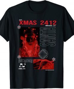 Vaporwave Christmas Design Santa Claus Streetwear Art Unisex T-Shirt