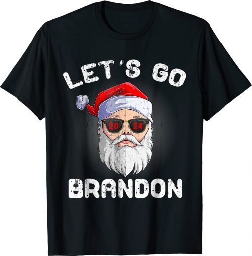 Classic Let's Go Brandon 2024 Anti Liberal Funny Santa Christmas T-Shirt
