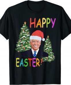 Classic Joe Biden Santa Confused Happy Easter Funny Ugly Christmas T-Shirt