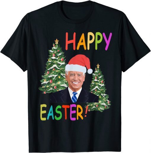 Classic Joe Biden Santa Confused Happy Easter Funny Ugly Christmas T-Shirt