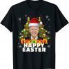 Funny Joe Biden Santa Confused Happy Easter Funny Ugly Christmas TShirt