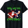 Classic Santa Claus Blam Joe Biden Not this Christmas Ugly Xmas T-Shirt