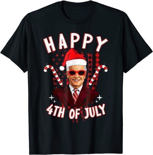 T-Shirt Happy 4th of July Funny Christmas Joe Biden Xmas Pajama Gift