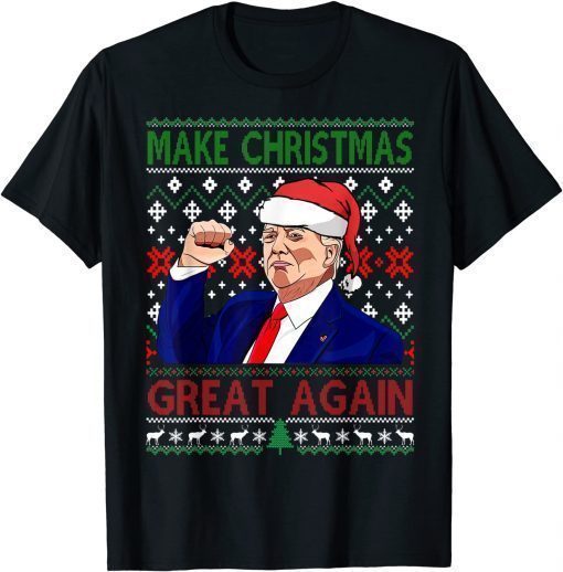 Trump Make Christmas Great Again Ugly Sweater Xmas Pjs Funny Tee Shirts