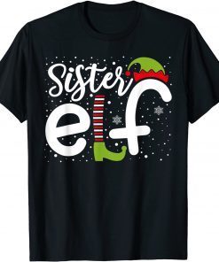 T-Shirt Sister Elf Christmas Party Matching Family Pajama Pjs Funny